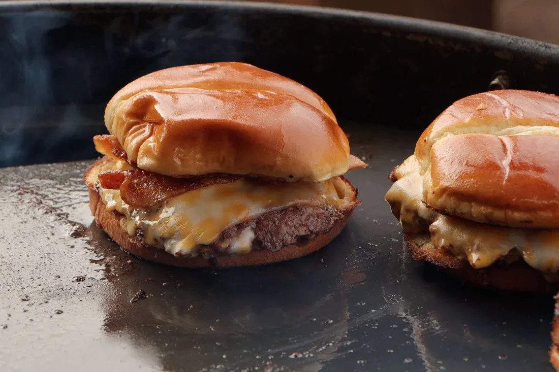 SNS Grills plancha in use