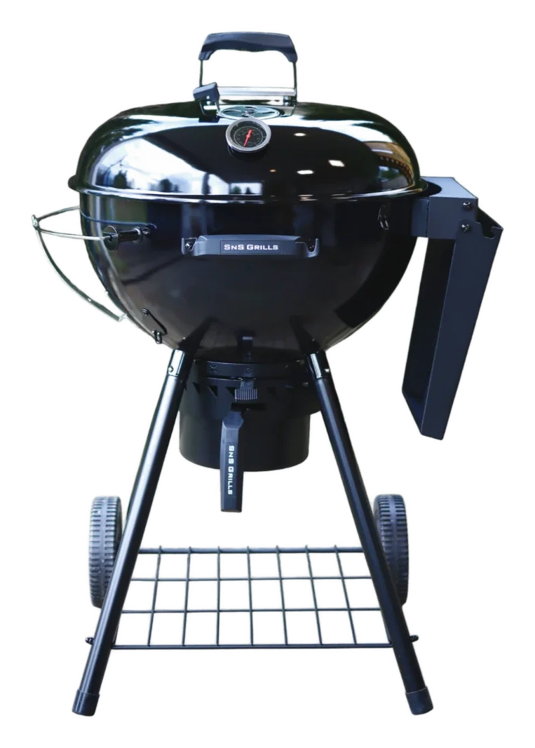 SNS Grills Black Edition Kettle w/ Side Shelf — 57 ס״מ