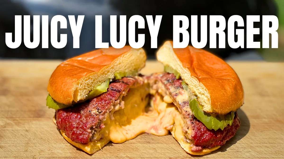Juicy Lucy Burger — Cheese-Stuffed